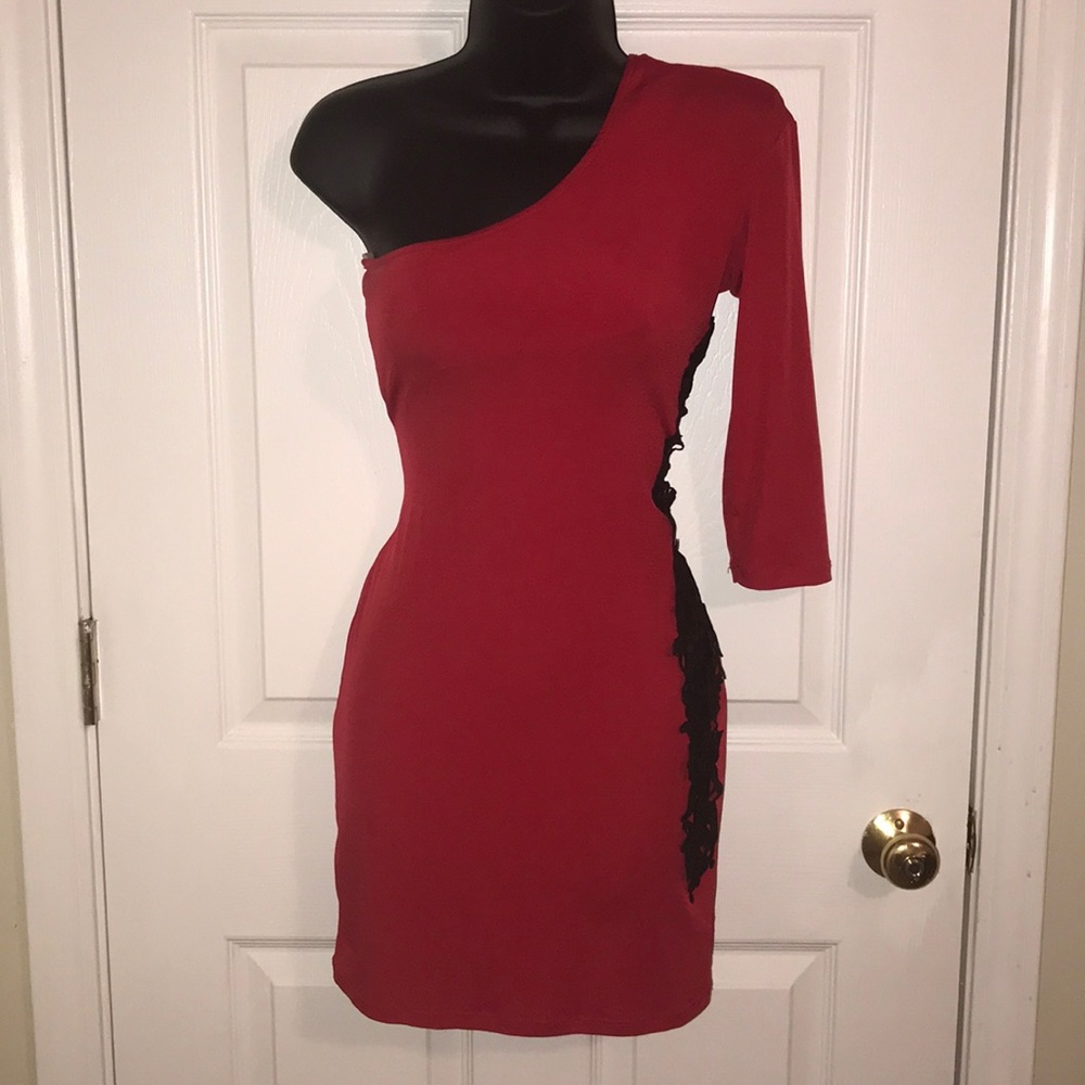 Sexy Red one sleeve